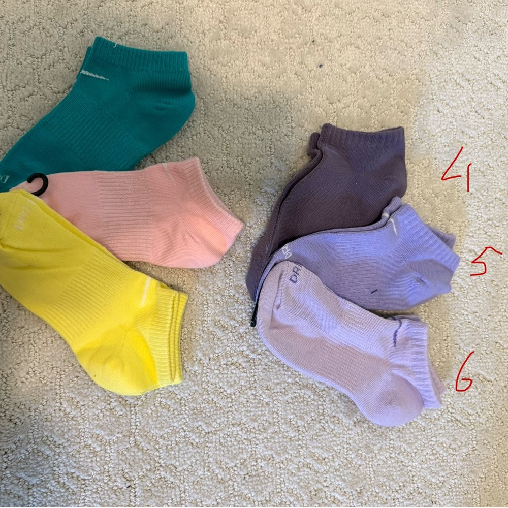 NWOT Nike Women's Ankle Socks - Teal, Pink, Yellow, Purple